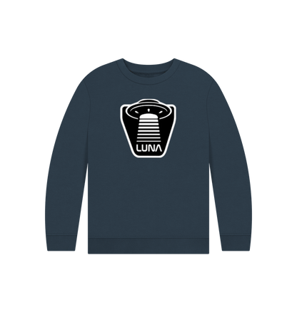 Navy Blue Kids 'UFO BEAMED' Sweater