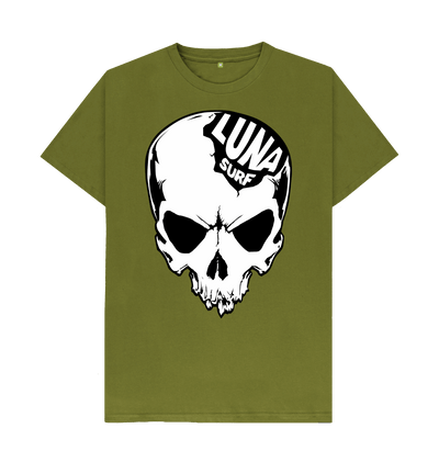 Moss Green Mens Luna Alien Skull Large Logo