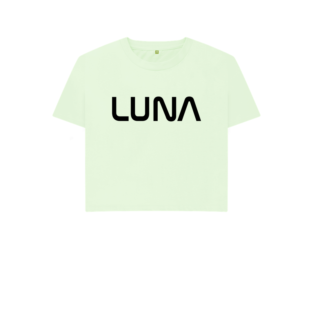 Pastel Green Womens Boxy Astro Tee