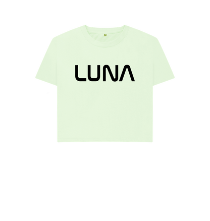 Pastel Green Womens Boxy Astro Tee