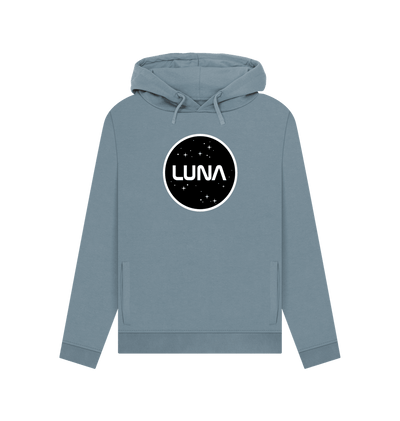 Stone Blue Womens Pullover Hoodie 'Luna Constellation'