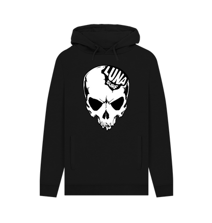 Black Mens Alien Human Hybrid Skull Hoodie