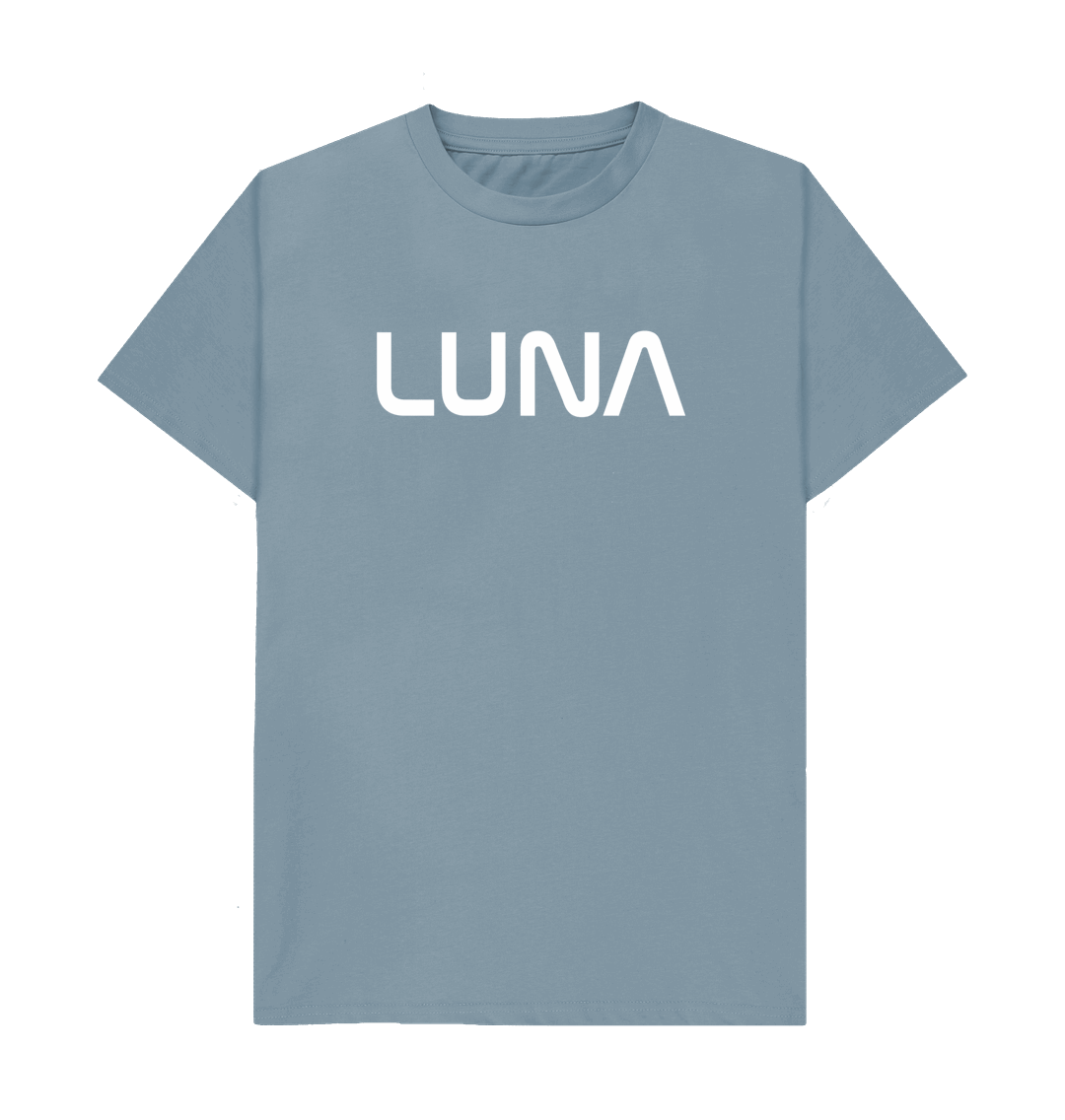 Stone Blue Mens Astro Tee White