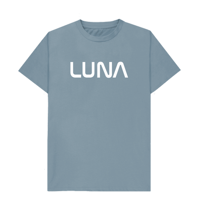 Stone Blue Mens Astro Tee White