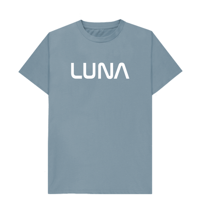 Stone Blue Mens Astro Tee White