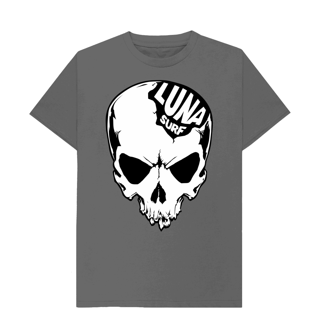 Slate Grey Mens Luna Alien Skull Large Logo