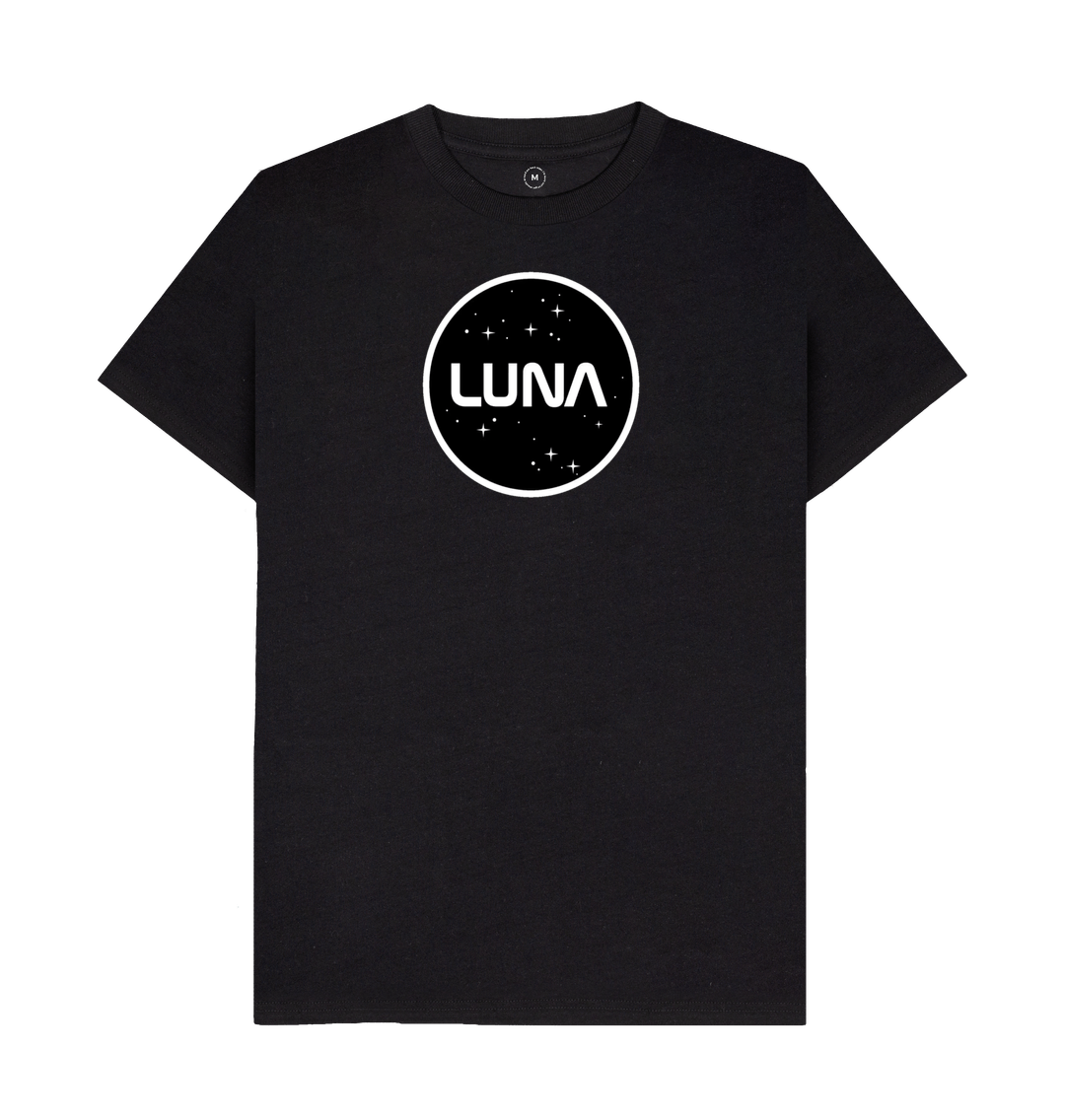 Black Mens 'LUNA CONSTELLATION' REMILL Recycled Tee