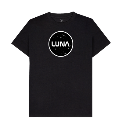 Black Mens 'LUNA CONSTELLATION' REMILL Recycled Tee