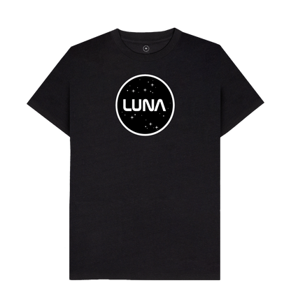 Black Mens 'LUNA CONSTELLATION' REMILL Recycled Tee