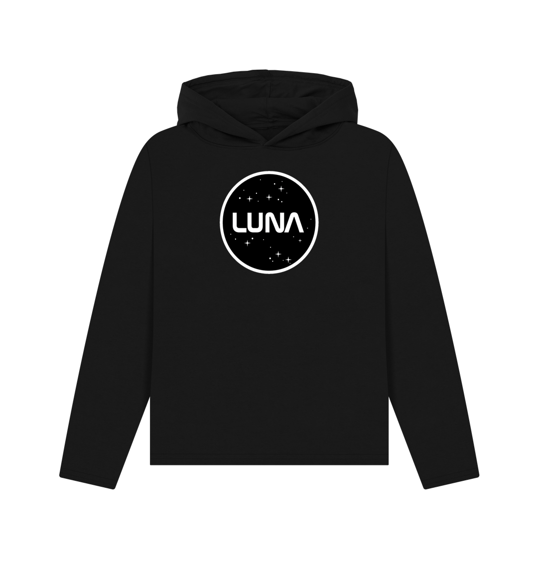 Black Womens Relaxed Fit Hoodie 'Luna Constellation'