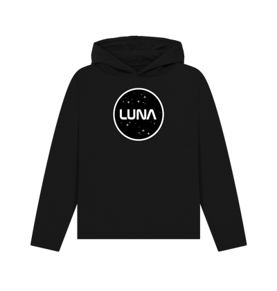 Black Womens Relaxed Fit Hoodie 'Luna Constellation'