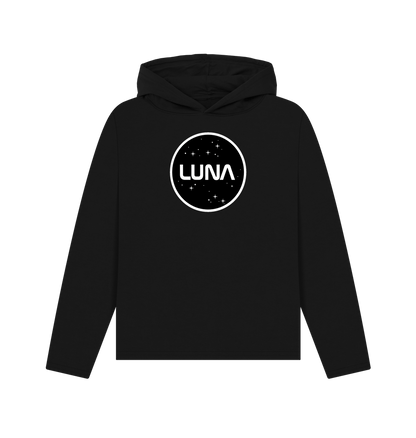 Black Womens Relaxed Fit Hoodie 'Luna Constellation'