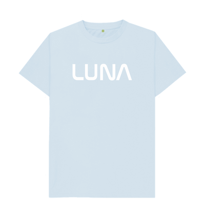 Sky Blue Mens Astro Tee White