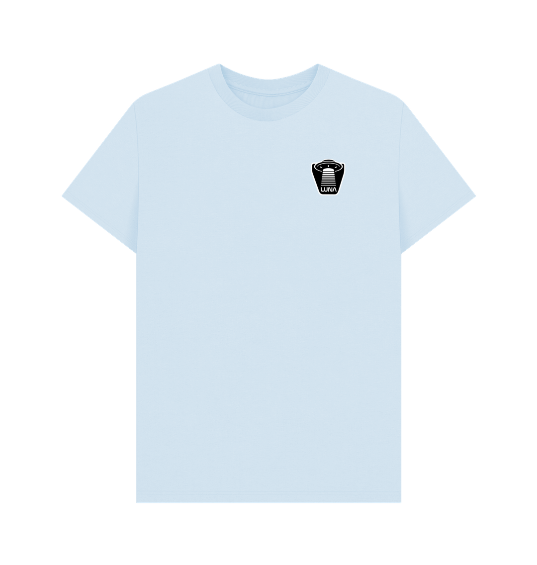 Sky Blue Mens 'UFO BEAMED' Tee | Large Back Print