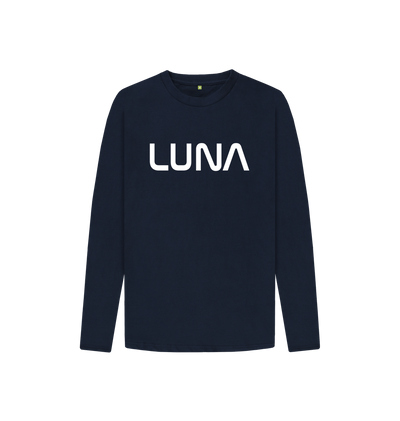 Navy Blue Kids Astro Logo Long Sleeve Tee