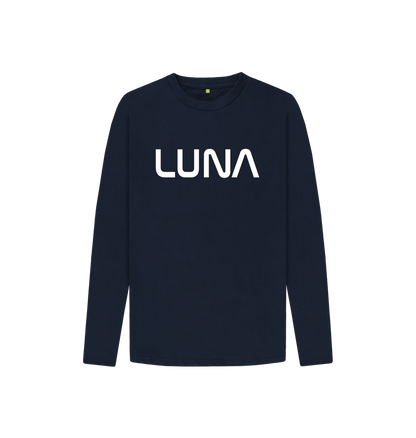 Navy Blue Kids Astro Logo Long Sleeve Tee