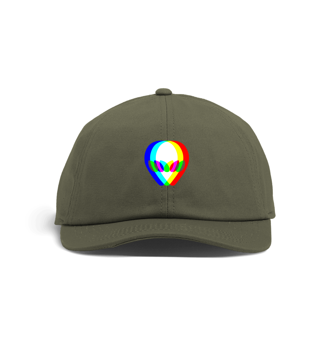 Olive Green Luna 3D Alien Baseball Cap