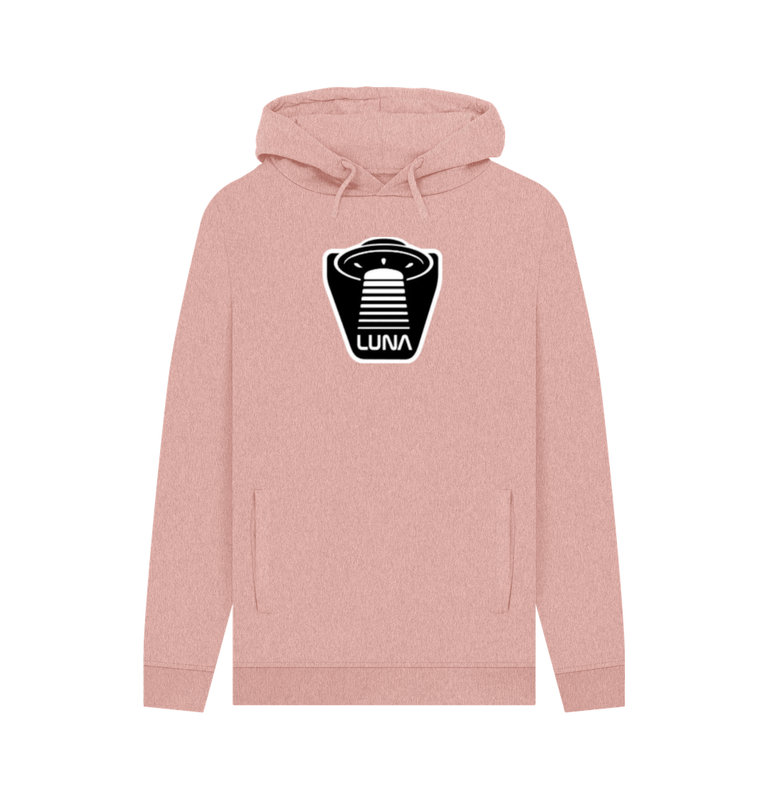 Sunset Pink Mens 'UFO BEAMED' REMILL Recycled Hoodie