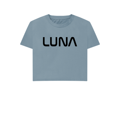 Stone Blue Printed T-shirt Front
