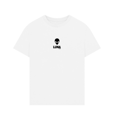 White Mens 'ORIGINAL LUNA LOGO' Oversize Tee | Large Back Print