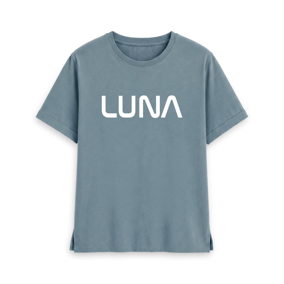 Stone Blue Printed T-shirt Front