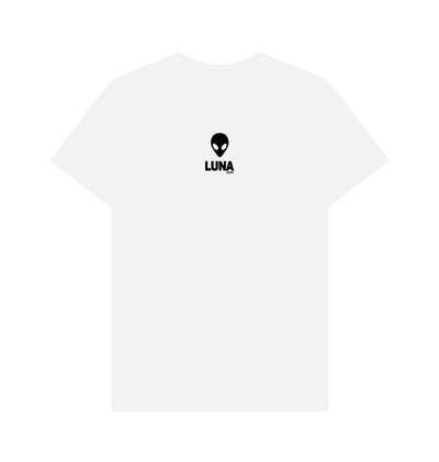 White Mens 'ORIGINAL LUNA LOGO' Tee | Large Back Print