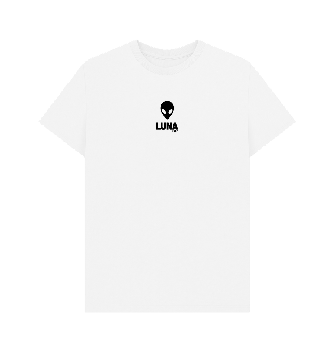 White Mens 'ORIGINAL LUNA LOGO' Tee | Large Back Print