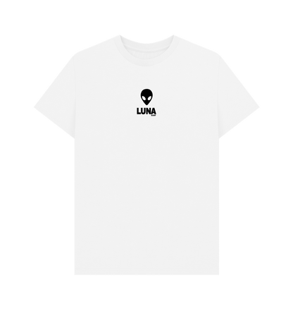 White Mens 'ORIGINAL LUNA LOGO' Tee | Large Back Print