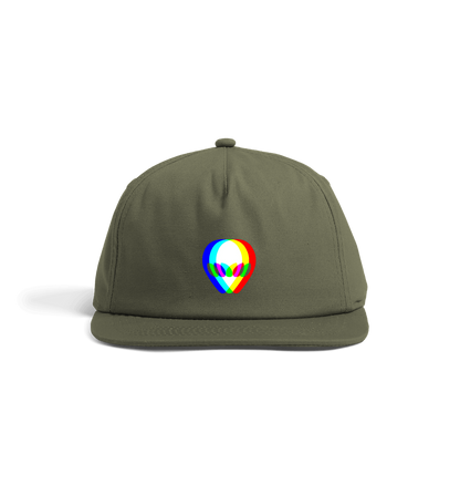 Olive Green Luna 5 Panel 3D Alien Cap