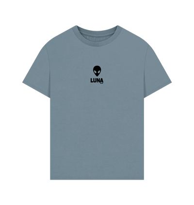 Stone Blue Mens 'ORIGINAL LUNA LOGO' Oversize Tee | Large Back Print
