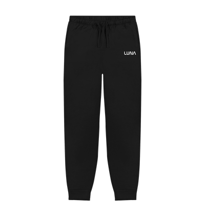 Black Mens Astro Text Logo Joggers