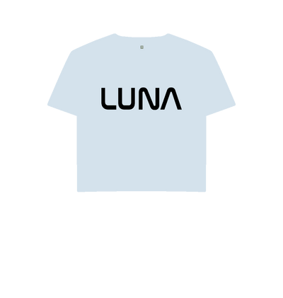 Sky Blue Womens Boxy Astro Tee