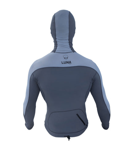 Hooded indo rashie
UV 50+ sun protection hooded rash guard