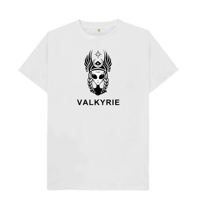 White Mens Valkyrie Text Tee