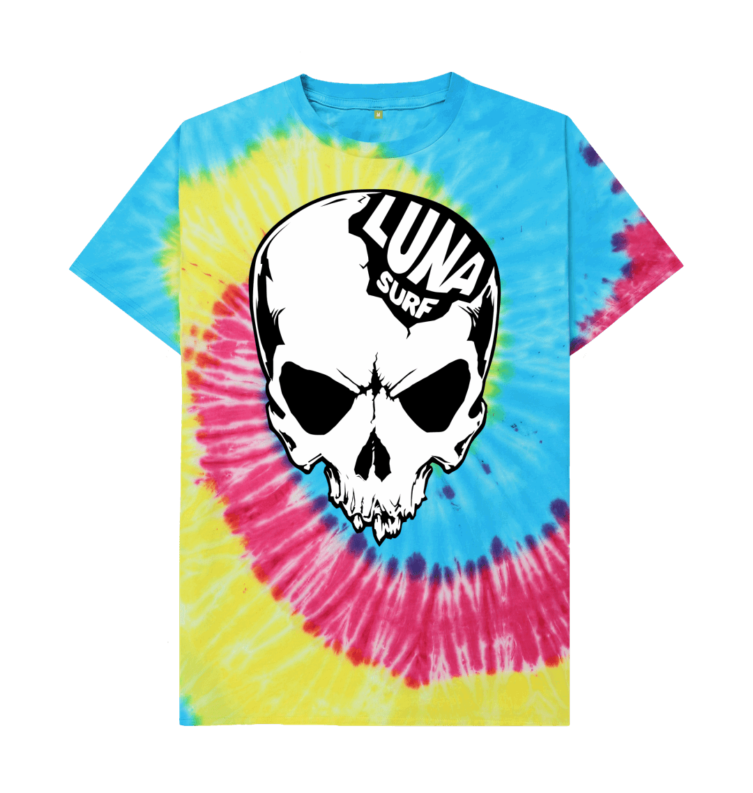 Tie Dye Mens Luna Alien Skull Large Logo