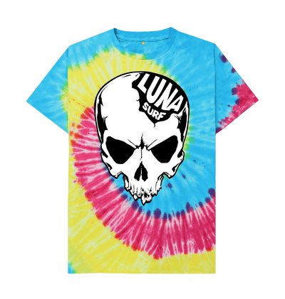 Tie Dye Mens Luna Alien Skull Large Logo