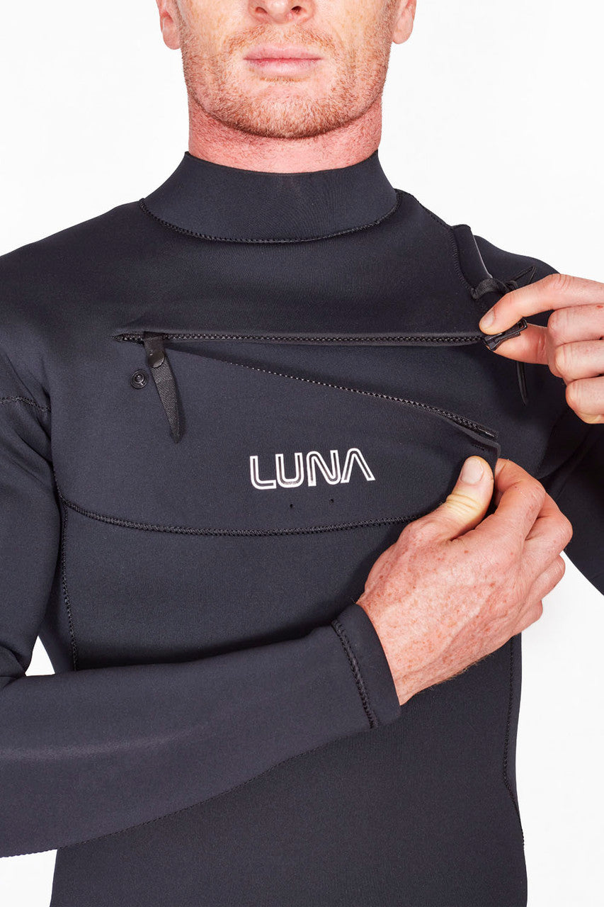 Strong, mini zip wetsuit entry