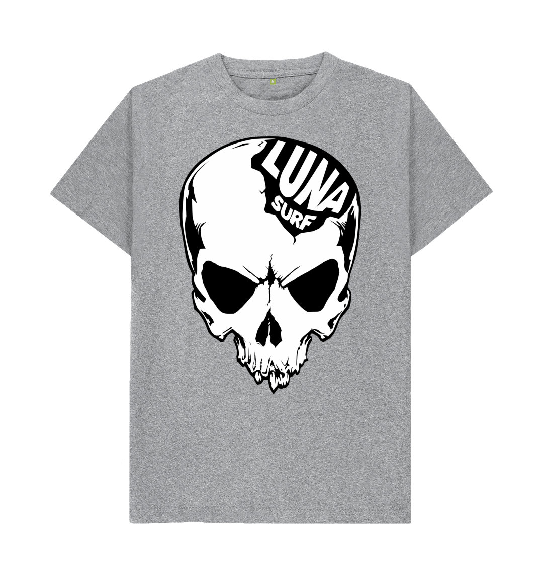 Athletic Grey Mens Luna Alien Skull Large Logo
