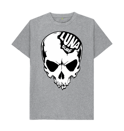 Athletic Grey Mens Luna Alien Skull Large Logo