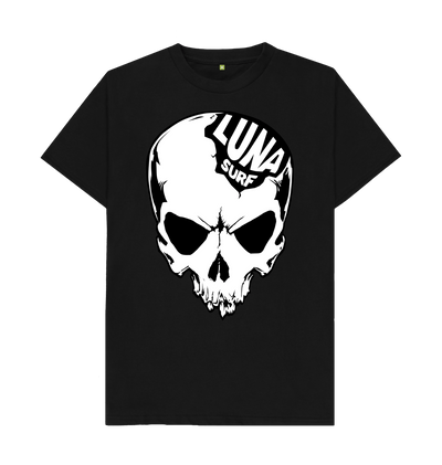 Black Mens Luna Alien Skull Large Logo