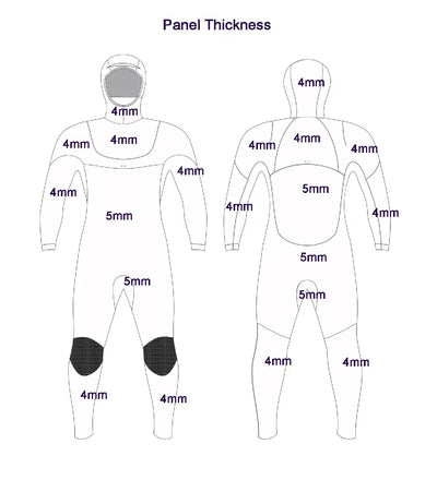 Traje de neopreno para hombre Alpha 5/4 con capucha y cremallera frontal Yamamoto